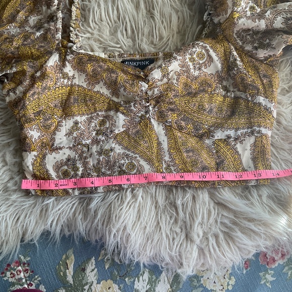 Revolve MINKPINK Boho Crop Top SM - Picture 10 of 12